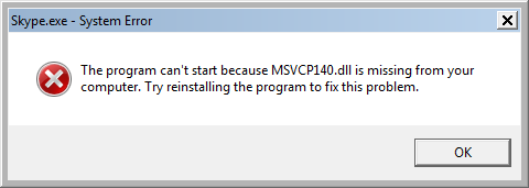 Why is my MSVCP140 DLL missing?